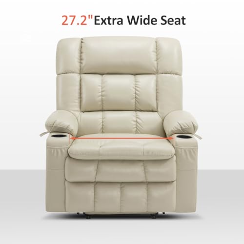 MCombo Dual Motor Power Lift Recliner Chair for Elderly with Heat and Massage, Black E570141