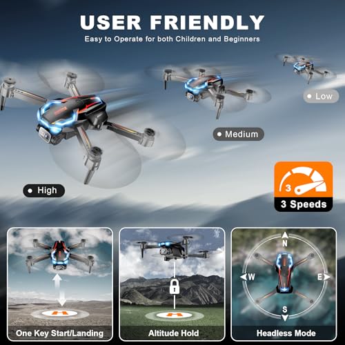 Drone with Camera for Adults, 2K HD FPV, 2 Batteries B9259