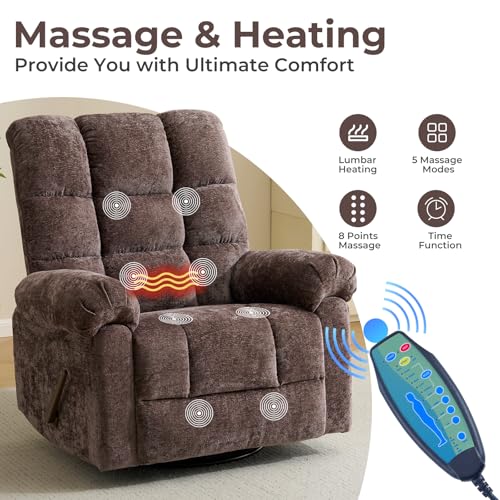 Oversized Power Lift Recliner Chair with Massage and Heat for Elderly, Beige R7985