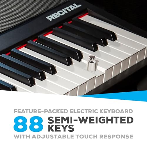 Alesis Recital 88 Key Digital Piano Keyboard with Semi Weighted Keys Q3138
