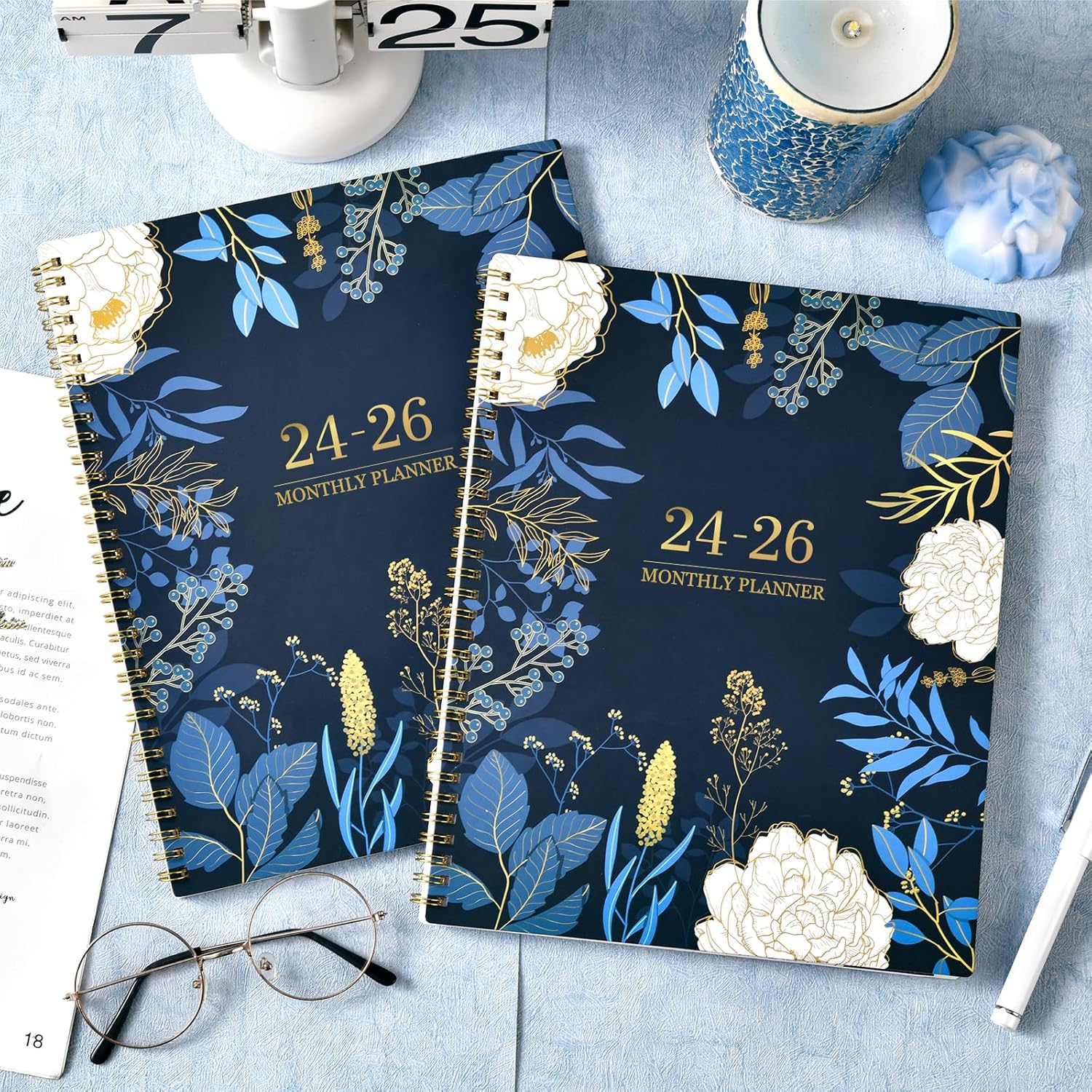 2024-2026 Monthly Planner, 2-Year Academic Calendar, Twin-Wire Binding Y498