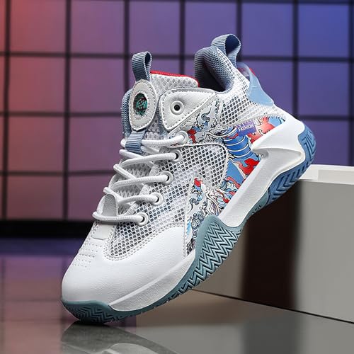 Boys Kids Basketball Sneakers Breathable Tennis Shoes D9892