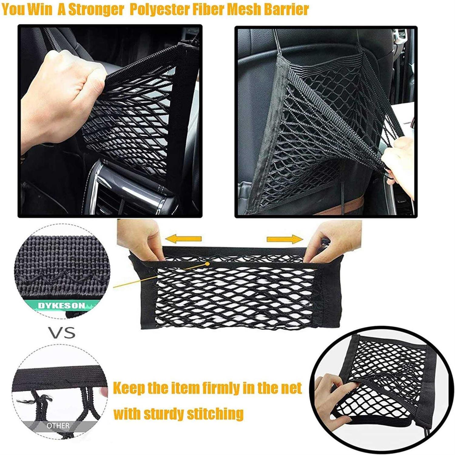 DYKESON Dog Car Net Barrier Pet Barrier with Auto Safety Mesh Organizer R4084