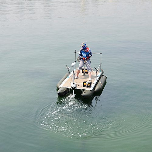 AQUOS Haswing 12V 55LBS 54" Shaft Bow Mount Electric Trolling Motor with 2.4G Remote Control I431618