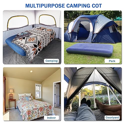 KAMPKEEPER Folding Camping Cot with Inflatable Air Mattress and Carry Bag M949