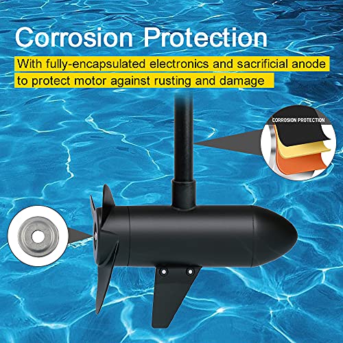 Haswing Cayman 12V 55lbs 48 inch Bow Mount Electric Trolling Motor with Foot Control X499274