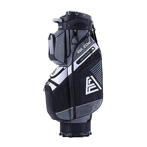 ASK ECHO T-Lock Golf Cart Bag 14-Way Organizer with Rain Cover S60095