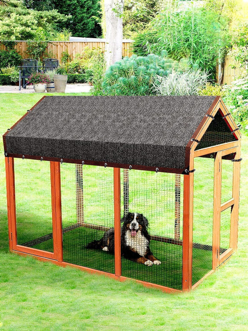 10 by 10 Feet Dog Kennel Cover Mesh Shade Panel with Grommets D573734