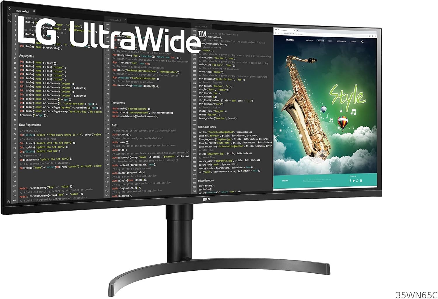 LG 35WN65C-B 35-inch Curved UltraWide QHD HDR Monitor (Renewed) I316315