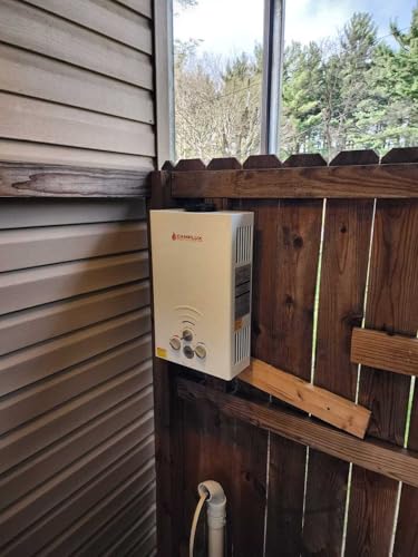 CAMPLUX 2.64 GPM Propane Portable Gas Water Heater, 68,000 BTU, White Y83276