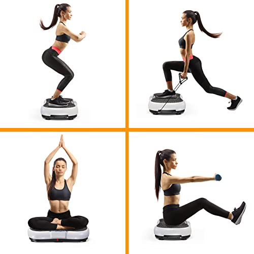 Vibration Plate Exercise Machine with Bluetooth Speaker, 450 lbs Capacity O459