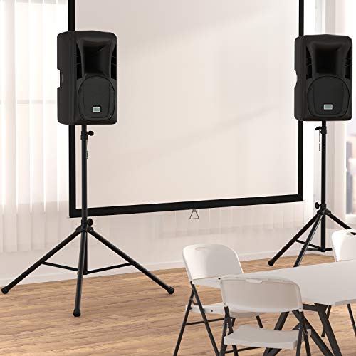 Amazon Basics Adjustable Speaker Stand - Steel, Black E531445