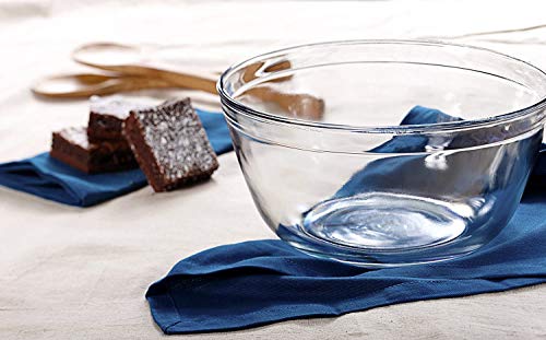 Anchor Hocking 4-Quart Glass Mixing Bowl, Set of 2, Clear
