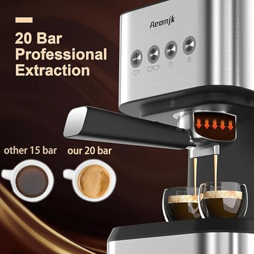 Espresso Machine 20 Bar with Milk Frother Steam Wand for Home B593