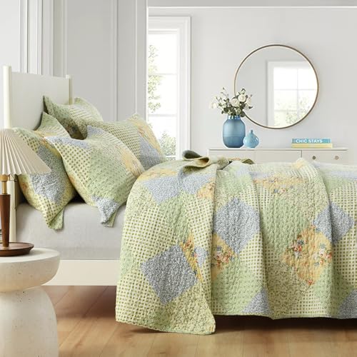 Quilts King Size - Taupe Quilt Sets King 100% Cotton Quilt Set King Size Lightweight King Quilt Bedding Set Boho Cotton Bedspreads Bohemian King Quilt Set, 3 Pieces