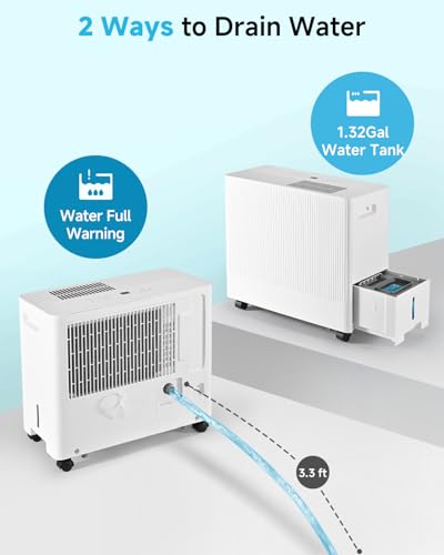 52 Pints Dehumidifier for Home, 4500 Sq.Ft Energy Star with Drain Hose B319825