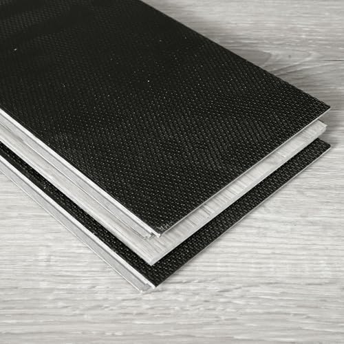 Interlocking Vinyl Flooring Planks 36" x 6", 5mm, Brown or Grey U502793
