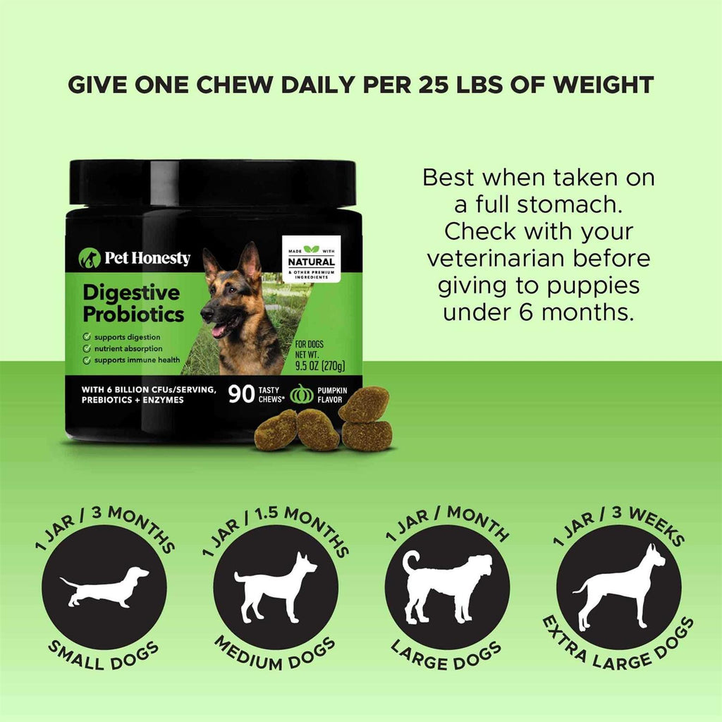 Pet Honesty Digestive Probiotics Soft Chews O37577