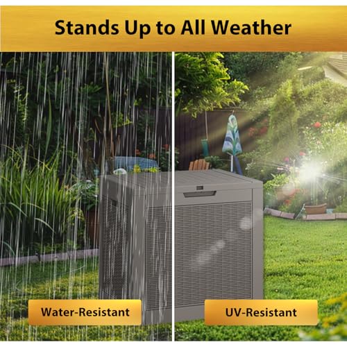 NUNU LAB 31 Gallon Outdoor Storage Box Waterproof Lockable Lid I8083