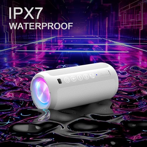 Ortizan Portable Bluetooth Speaker IPX7 Waterproof 24W Loud Sound, Black J77282