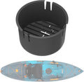 Updated Hatch Bucket Container for Lifetime Kayak Storage, Lifetime Tamarack Angler 100, Pro 103, Weber Angler 110, Temptation 110, Spitfire 950T Fit Hatch Opening 6 7/8" Kayaks