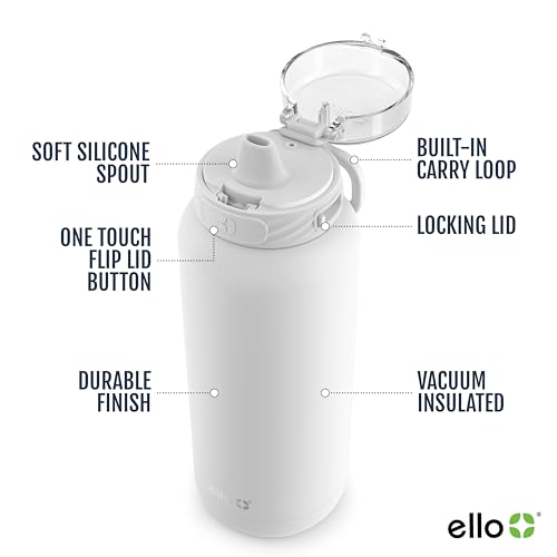 Ello Cooper 32oz Stainless Steel Water Bottle with Straw and Handle Q4598