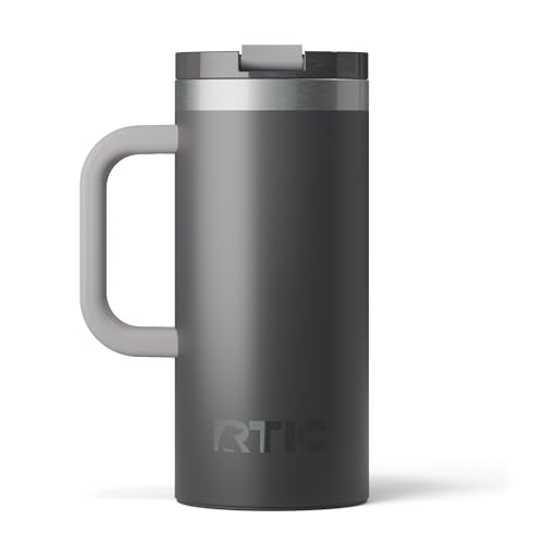 RTIC 20oz Road Trip Travel Mug with Lid and Handle, Insulated Stainless Steel P393441