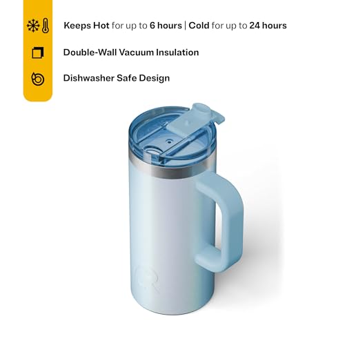 RTIC 20oz Road Trip Travel Mug with Lid and Handle, Insulated Stainless Steel P393441