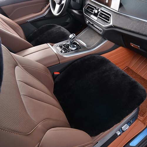 Genuine Sheepskin Car Seat Cushion Natural Fur Cover for Car Truck SUV I40727