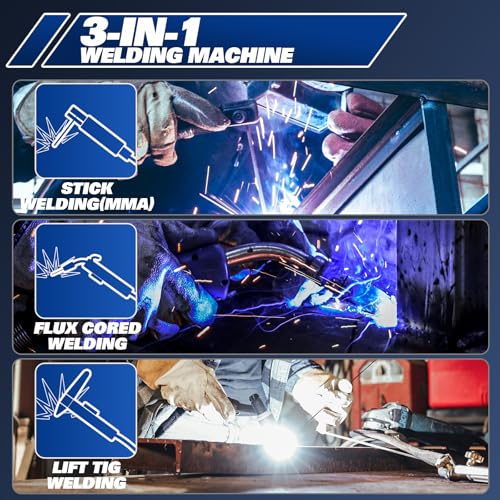 BILT HARD 135A 3-in-1 IGBT Inverter Welder, 110V MIG/TIG/Stick with Full Kit H380