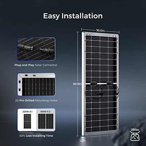 Renogy N-Type 16BB 250W Bifacial Solar Panel, 12V Q862161