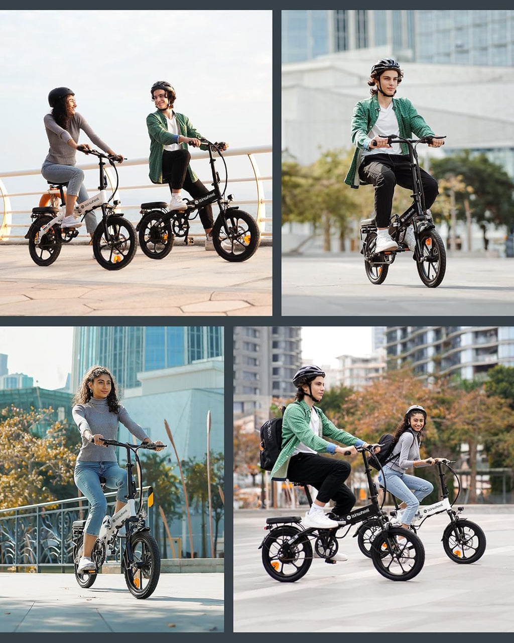 isinwheel U3 16" Foldable Electric Bike for Adults, 500W, 45 Miles Range R1392