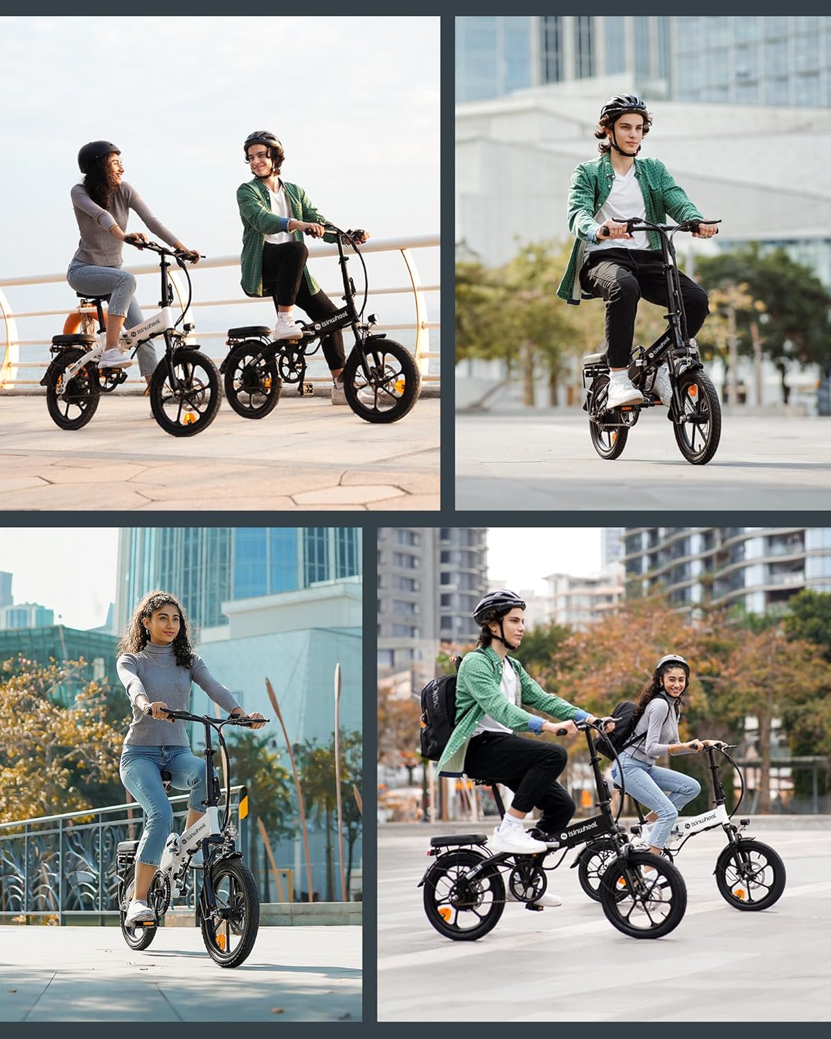 isinwheel U3 16" Foldable Electric Bike for Adults, 500W, 45 Miles Range R1392