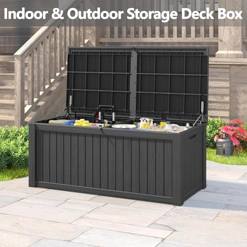 NUNU LAB 31 Gallon Outdoor Storage Box Waterproof Lockable Lid I8083