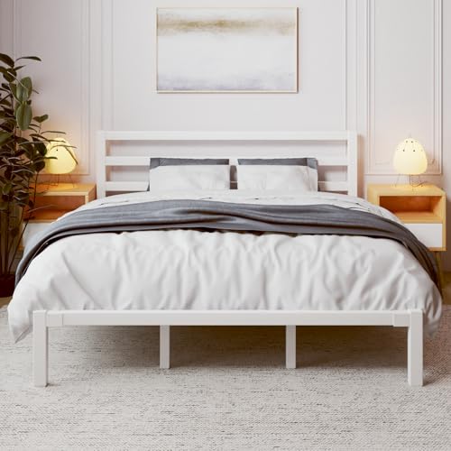 Full Size Heavy Duty Metal Platform Bed Frame with Under Bed Storage, Black R9813