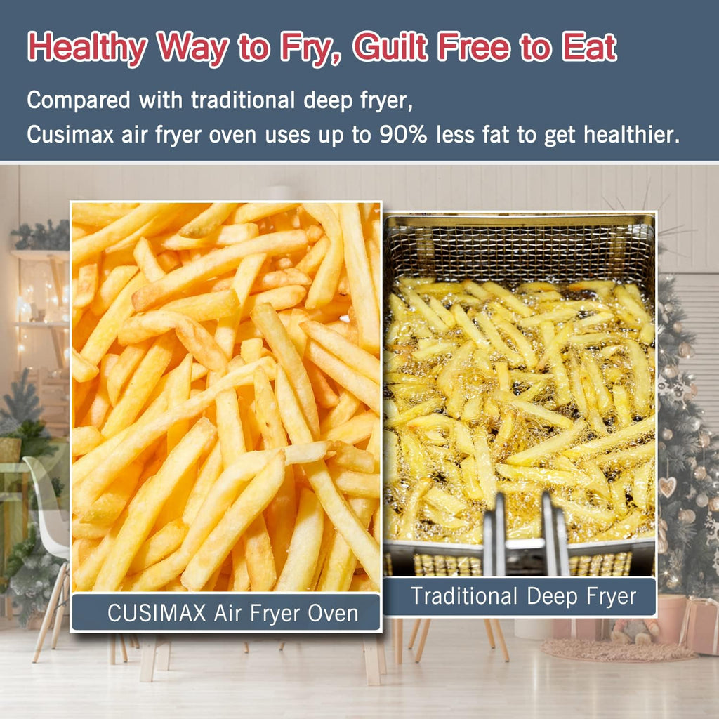 CUSIMAX Air Fryer Toaster Oven, 15.5 Quart, 16-in-1, Digital Controls, Black C500