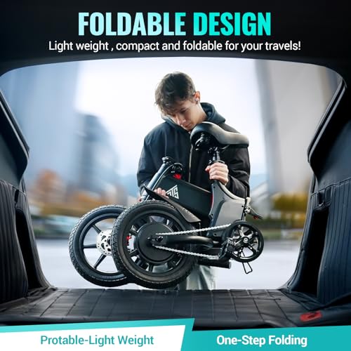 TST Foldable Electric Bike for Adults, 500W Motor, 14" Tires S245738