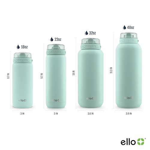 Ello Cooper 32oz Stainless Steel Water Bottle with Straw and Handle Q4598
