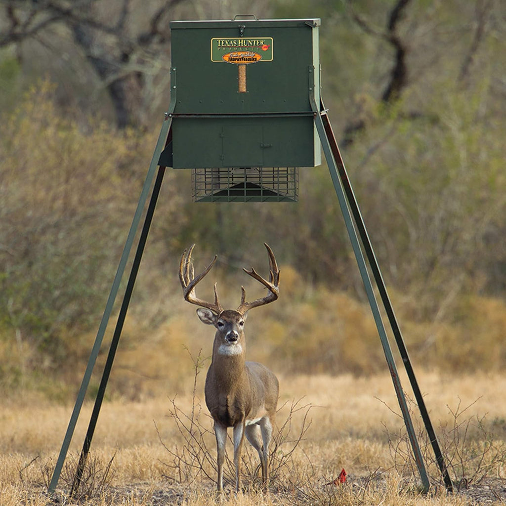 Texas Hunter Wildlife & Deer Feeder TF650L8 with 8-Foot Extension Legs E46965