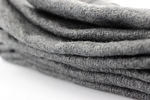 SE 51"x80" Gray Wool Blanket - 50% Wool, Lightweight, with Zippered Bag O4336
