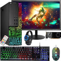 Dell RGB Gaming Desktop Computer PC, Intel Core i5, GeForce GT 1030 2GB GDDR5, 16GB RAM, 512GB SSD, 24 Inch HDMI Monitor, RGB Keyboard Mouse and Headset, WiFi, Windows 10 Pro (Renewed)