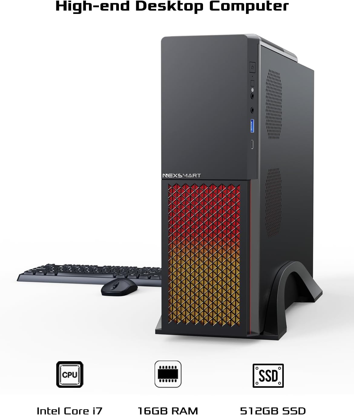 Desktop Computer PC 16GB RAM 512GB SSD Core i7-4765T WiFi6E Bluetooth 5.3 W672863