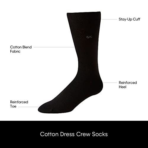 Calvin Klein Men's Lightweight Cotton Crew Socks (6 Pairs) J625913
