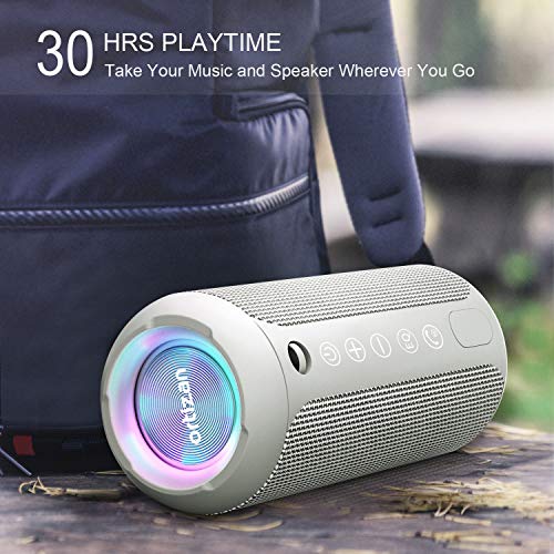 Ortizan Portable Bluetooth Speaker IPX7 Waterproof 24W Loud Sound, Black J77282
