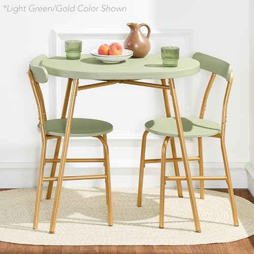 Best Choice Products 3-Piece Modern Oval Dining Table Set with 2 Chairs, Dark Brown/Black T222321