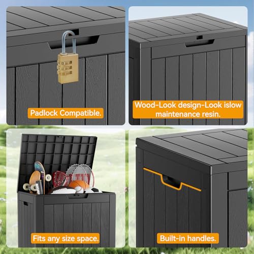 NUNU LAB 31 Gallon Outdoor Storage Box Waterproof Lockable Lid I8083