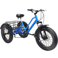 Adult Mountain Tricycle, 7 Speed Three Wheel Bikes, 20 Inch Fat Tire Adults Trikes for Women Men with Shopping Basket