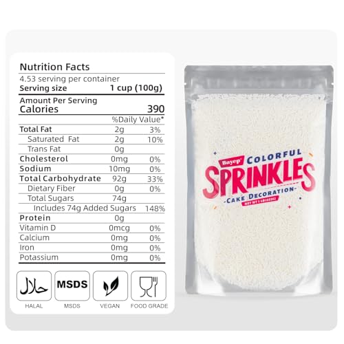 Christmas Sprinkles Bulk 1 lb - Red White Green Round Baking Toppings O347849