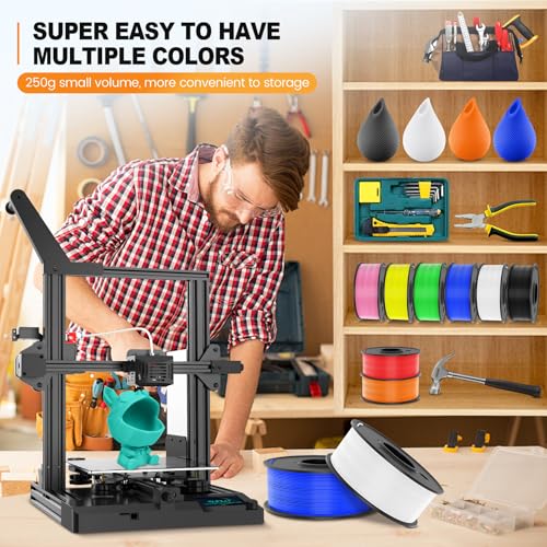 SUNLU 3D Printer Filament Bundle Multicolor PETG 1.75mm, 8 Pack, 2kg Total V41641