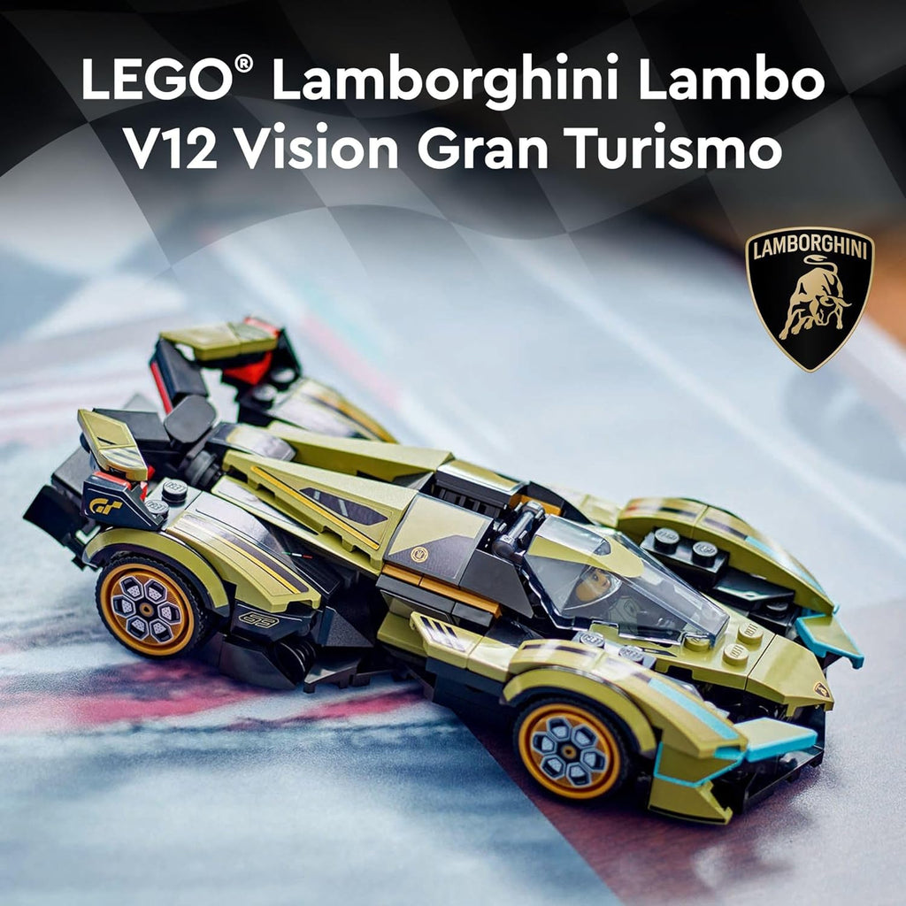 LEGO Speed Champions Lamborghini V12 Vision GT Super Car Building Toy Set 76923 C464712